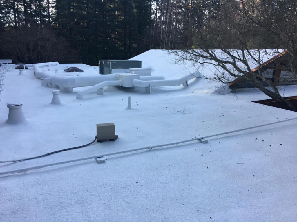 Armstrong spray foam roofing system for flat roofs