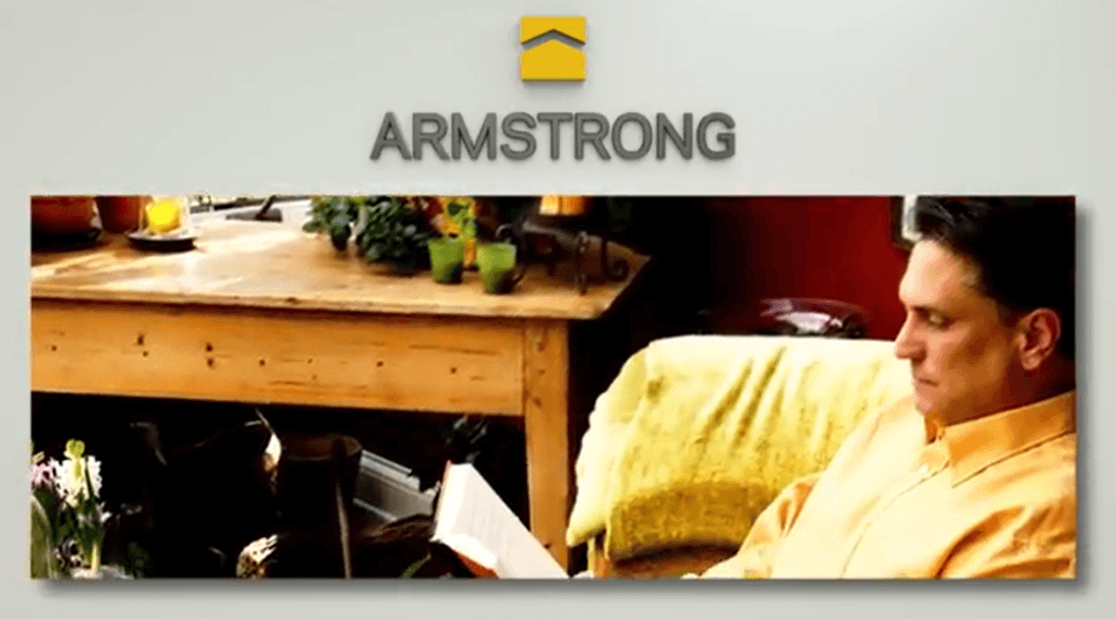 man reading in the comfort of his home